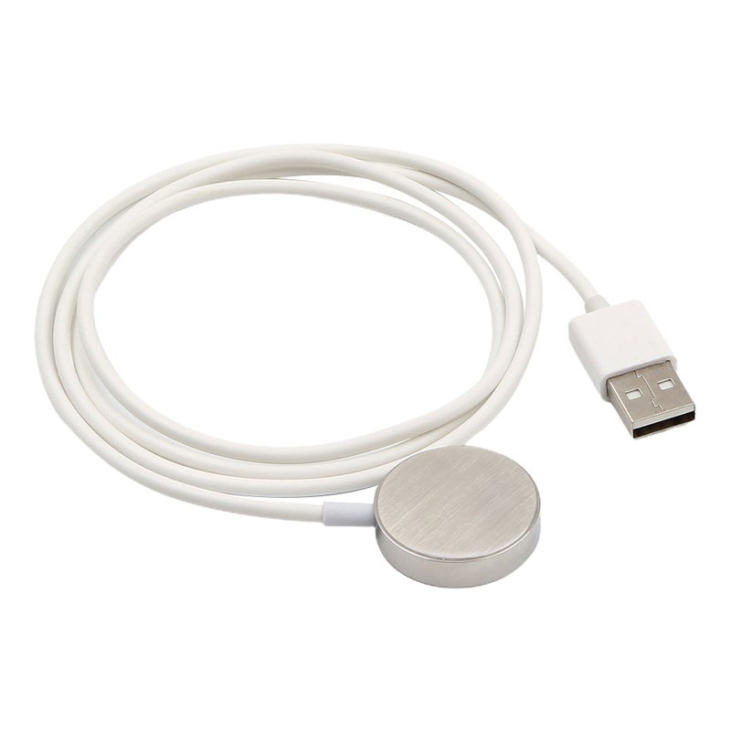 Iphone Watch Charger Portable USB Cable Suction Type Quick Charge Base White  - Image 1