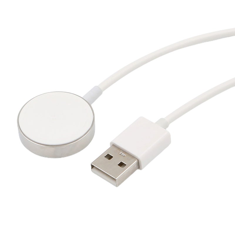 Iphone Watch Charger Portable USB Cable Suction Type Quick Charge Base White  - Image 4