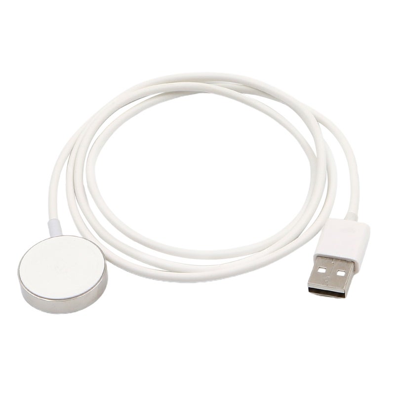 Iphone Watch Charger Portable USB Cable Suction Type Quick Charge Base White  - Image 2