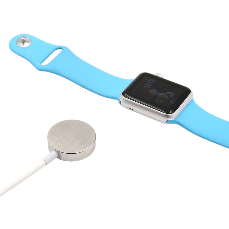 Iphone Watch Charger Portable USB Cable Suction Type Quick Charge Base White  - Image 2
