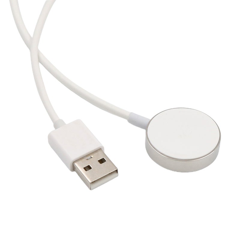 Iphone Watch Charger Portable USB Cable Suction Type Quick Charge Base White  - Image 5