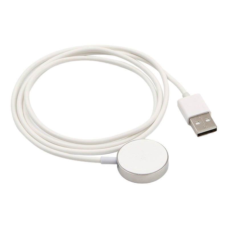 Iphone Watch Charger Portable USB Cable Suction Type Quick Charge Base White  - Image 1