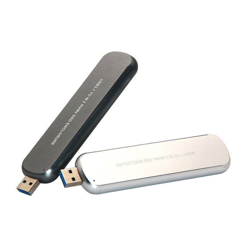 Portable Hard Drive Enclosure USB3.1 to M.2 NVMe SSD Enclosure Aluminum Alloy Mobile Hard Drive Case Grey - Image 5