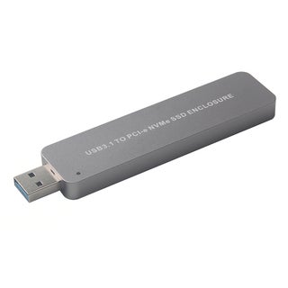 M.2 NVME to USB 3.0 Adapter M2 NGFF PCIE SSD Adapter Card Portable Hard Drive Enclosure Plug & Play Silver - v1605095809/N41425233A_1