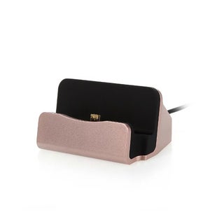 Phone Dock Charging Stand Base Cradle USB Cable Holder Compatible with I-Phone X/8/7/6, Samsung And Android Rose Gold - v1605095951/N41424687A_1