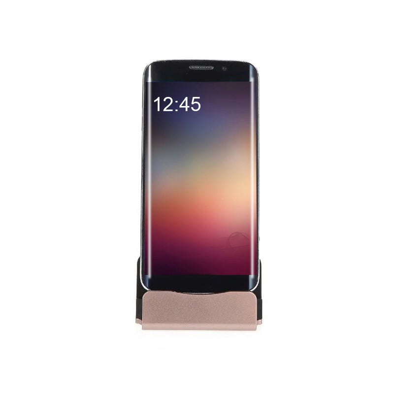 Phone Dock Charging Stand Base Cradle USB Cable Holder Compatible with I-Phone X/8/7/6, Samsung And Android Rose Gold