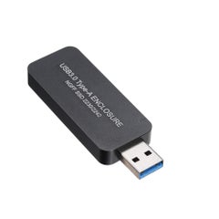 M.2 NGFF SSD 2230/2242 USB3.0 Type-A Enclosure SATA SSD Portable and High Speed Transfer Black