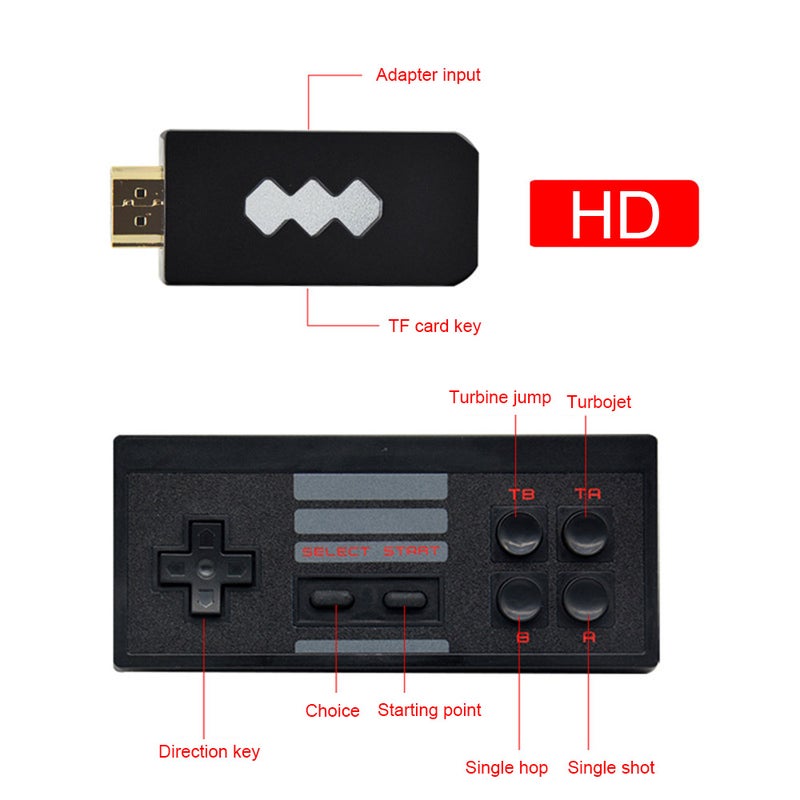 4K HD Built-In 568 Classic Mini Retro Wireless Video Game Console - Image 4