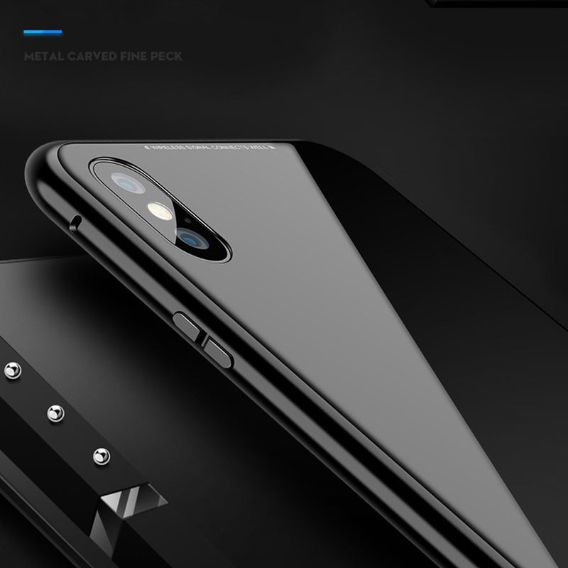 Magnetic Adsorption Case Clear Tempered Glass Black  - Image 4