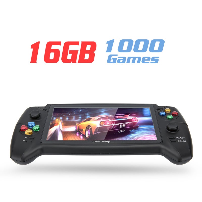 Generic - RS-08 7 Inch Screen 16GB Built-In 1000 Handheld Video Game Console With TF Card Slot And Double Rocker - Image 1