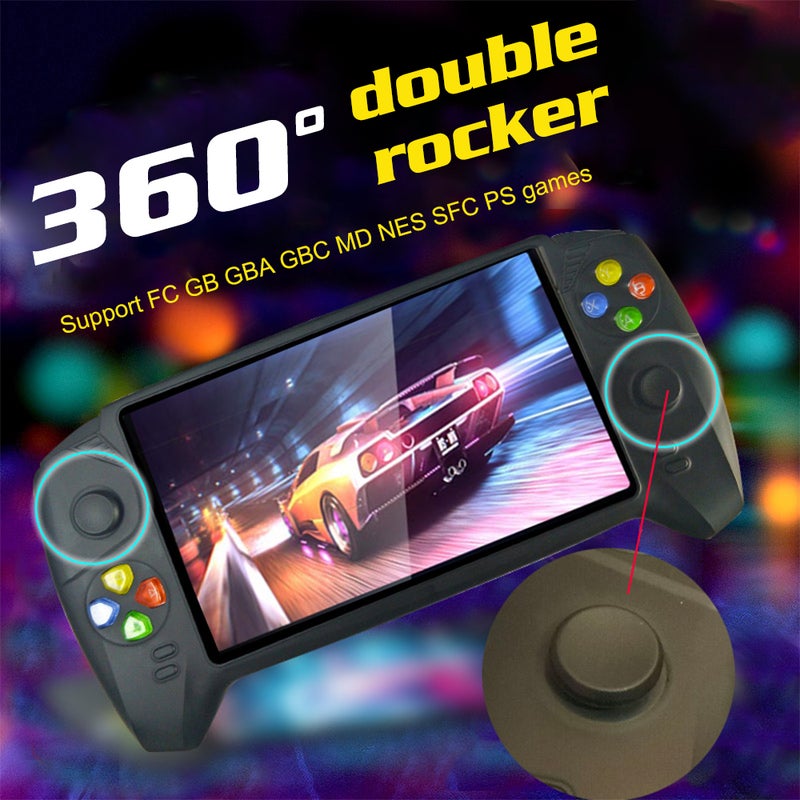 Generic - RS-08 7 Inch Screen 16GB Built-In 1000 Handheld Video Game Console With TF Card Slot And Double Rocker - Image 1