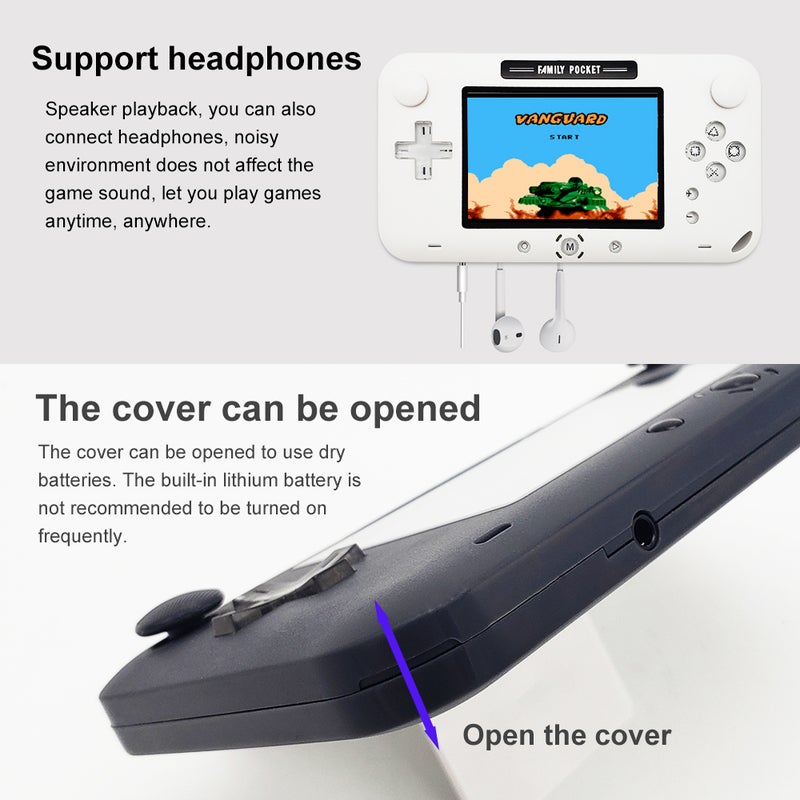 GP40 Nostalgic Built-In 208 NES Games 4.0 Inch TFT HD Screen Handheld Joystick Game Console - Image 4