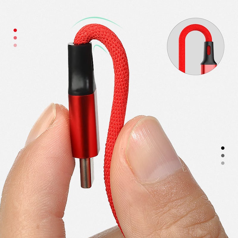 كابل USB 3 في 1 مناسب للهواتف المحمولة ذهبي - Image 2