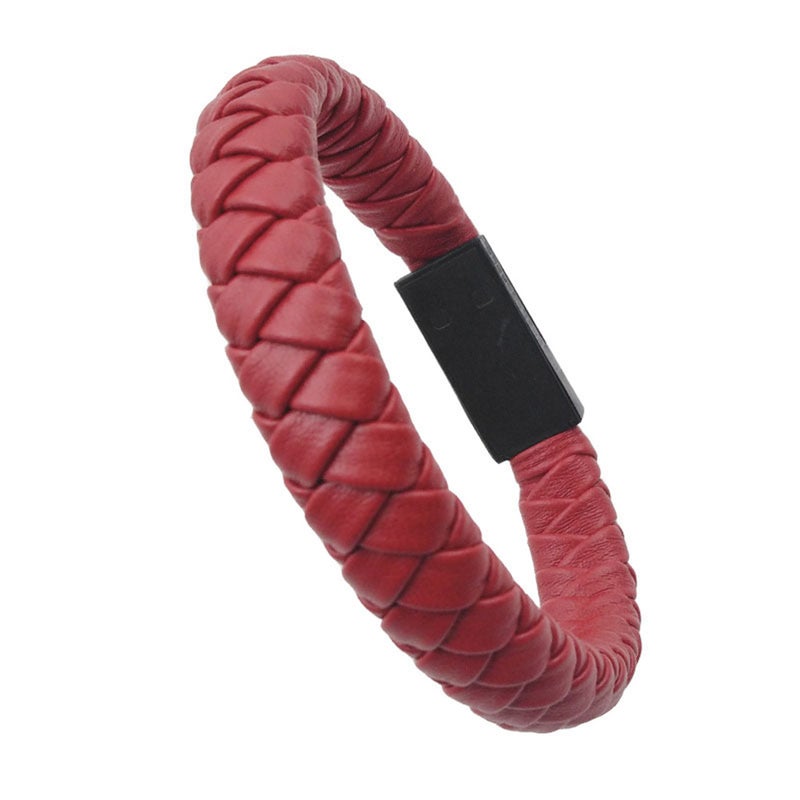 Portable Bracelet USB Charging Data Cable for Android And Type-C Red  - Image 3