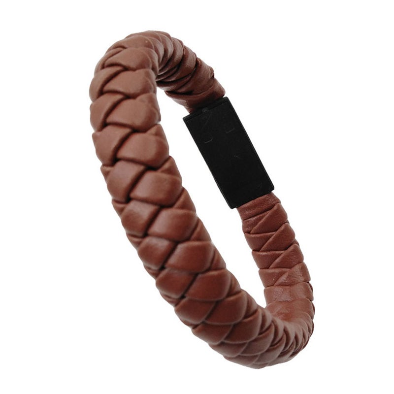 Portable Bracelet USB Charging Data Cable for Android And Type-C Brown  - Image 1