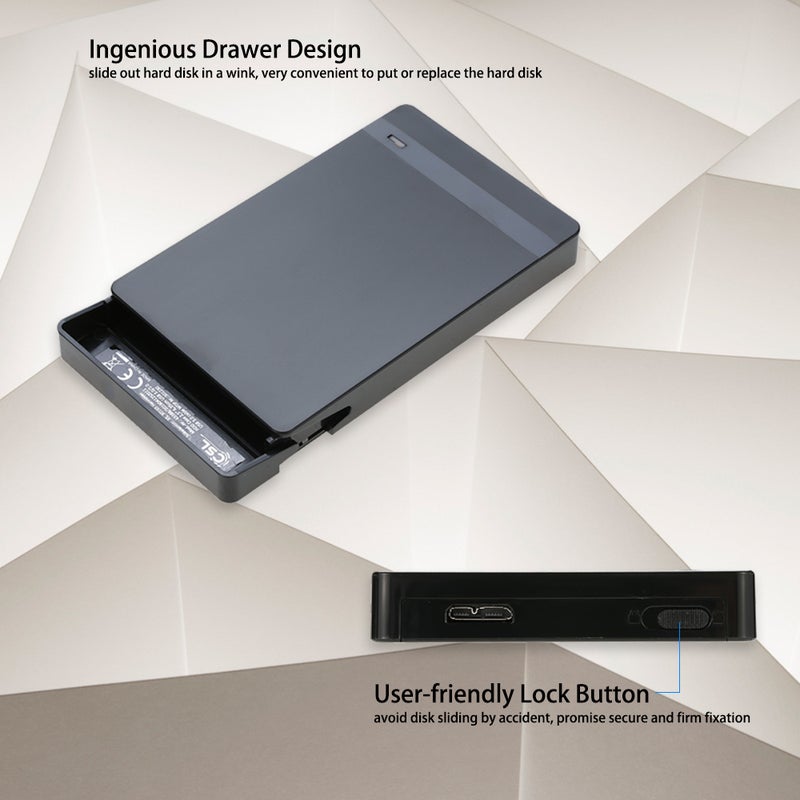 Enclosure Caddy Drawer Design HDD Case Black - Image 2