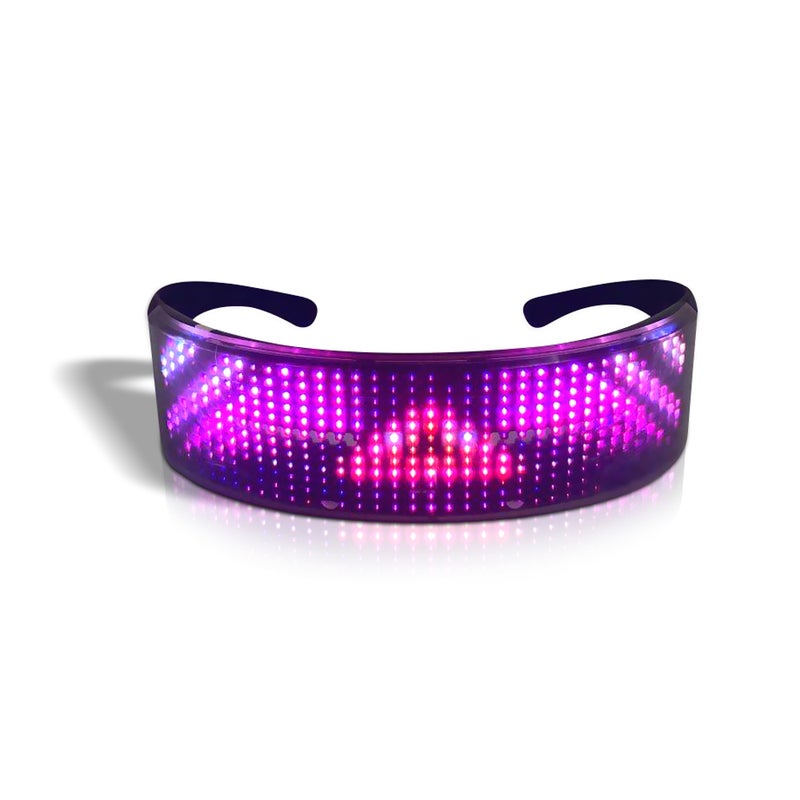 Generic - Flashing Glowing Luminous USB Rechargeable BT APP Control LED Light Up Party Glasses - Image 1