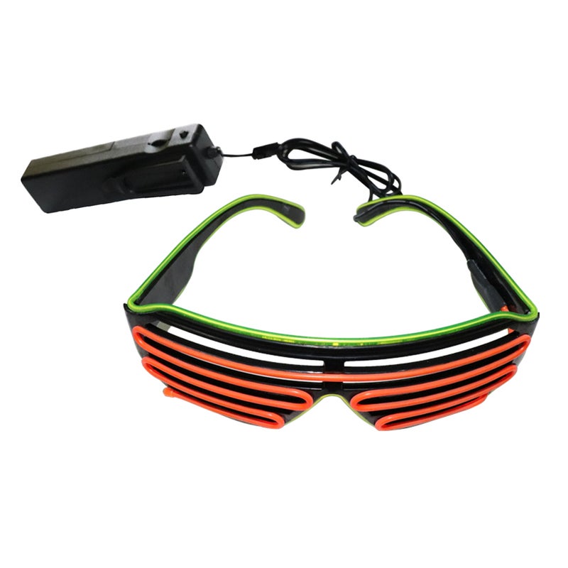 YJ006 15 Colors Optional Light Up El Wire Neon Rave Glowing Party Voice-control LED Glasses - Image 4