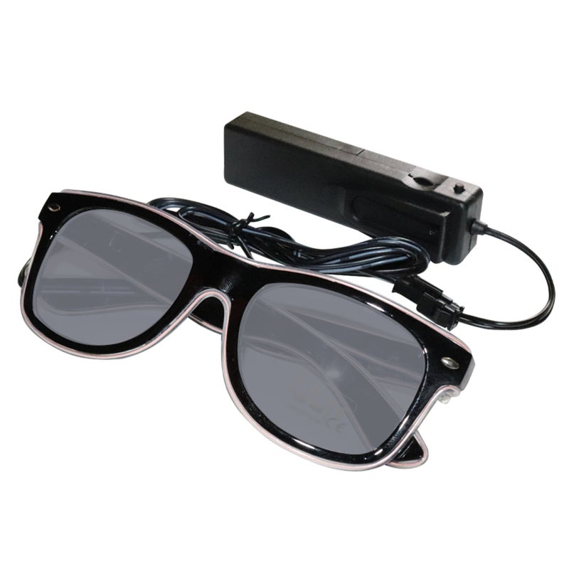 YJ002 10 Colors Optional Light Up El Wire Neon Rave Glowing Party Voice-control LED Glasses - Image 1