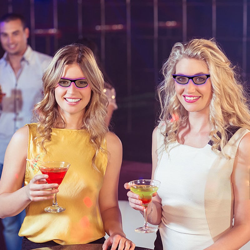 نظارة YJ011 ساطعة ومضيئة تأتي مع 10 ألوان اختيارية لإضاءة LED وبمنفذ USB للشحن للحفلات والزينة - Image 3