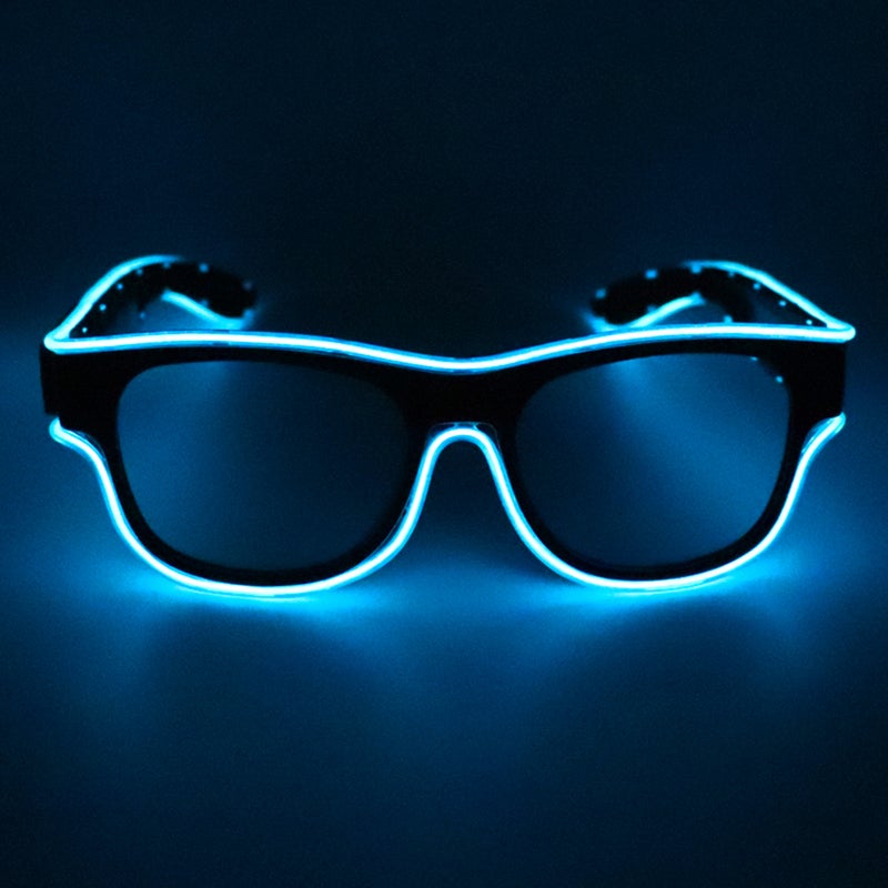 unisex YJ012 10 Colors Optional Light Up EL Wire USB Charge Twinkle Glowing Party LED Decorative Glasses - Image 3