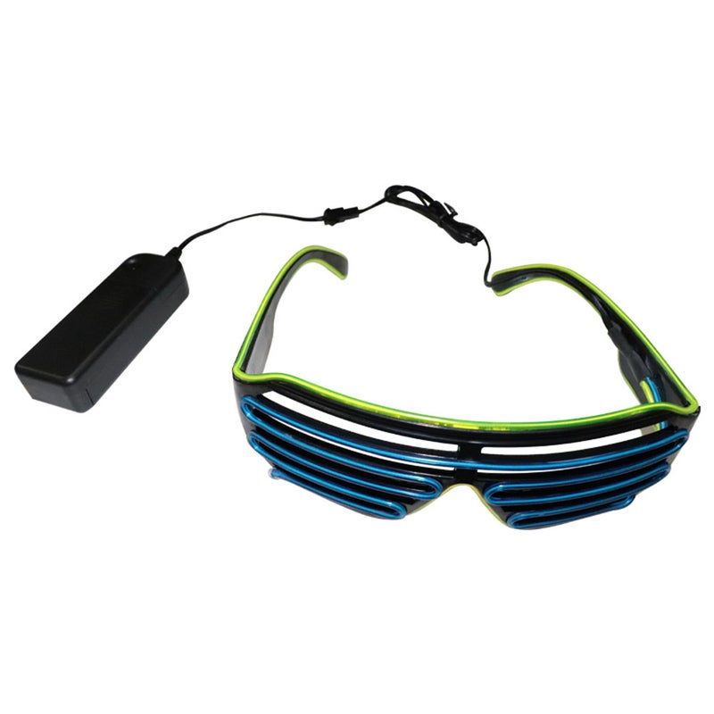 Generic 15 Colors Optional Light Up El Wire Neon Rave Twinkle Glowing Party LED Glasses  - Image 1