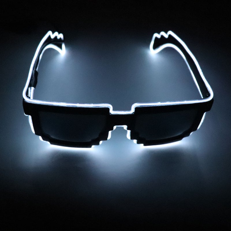 unisex 10 Colors Optional Light Up El Wire Neon Rave Twinkle Glowing Party LED Glasses - Image 3