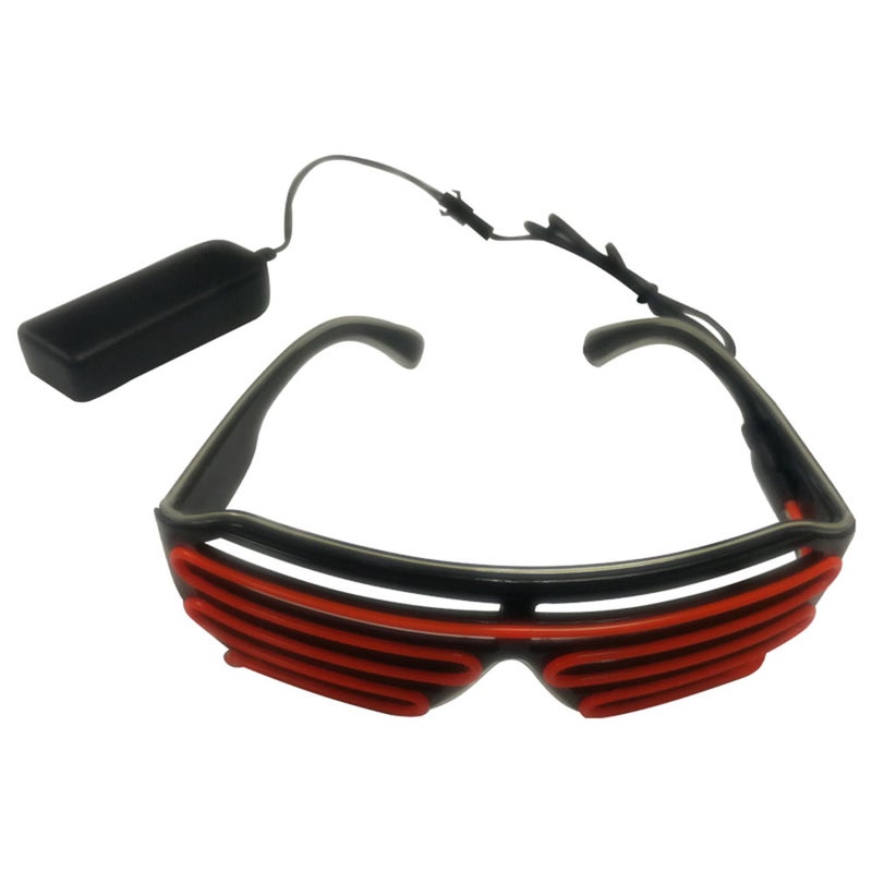 Generic - 15 Colors Optional Light Up El Wire Neon Rave Twinkle Glowing Party LED Glasses - Image 1