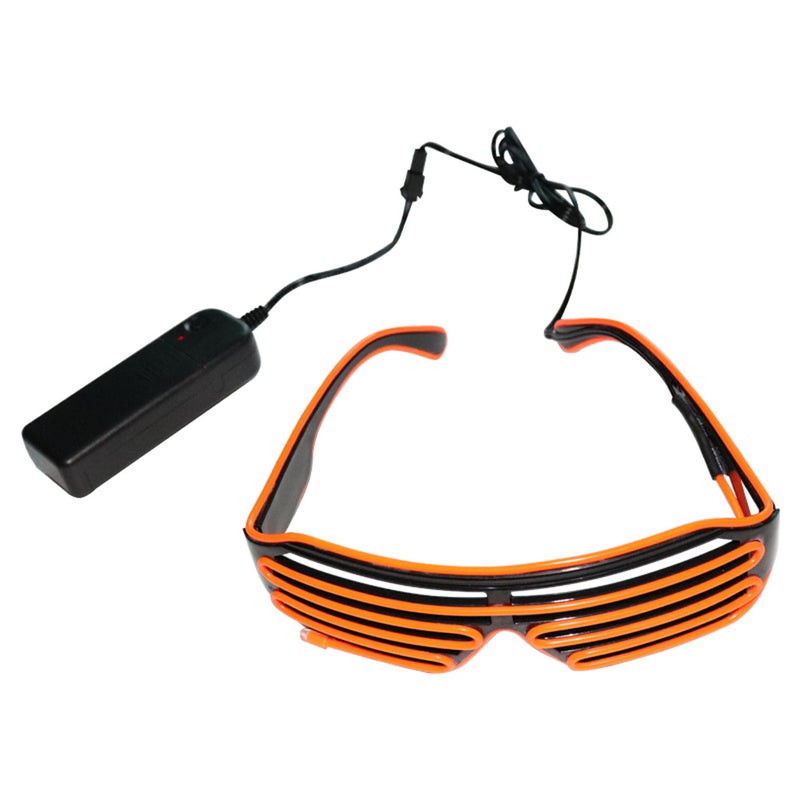 Generic 10 Colors Optional Light Up El Wire Neon Rave Twinkle Glowing Party LED Glasses  - Image 1