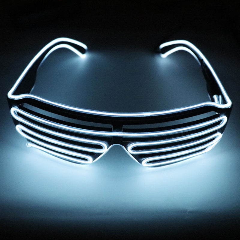 10 Colors Optional Light Up El Wire Neon Rave Twinkle Glowing Party LED Glasses - Image 5