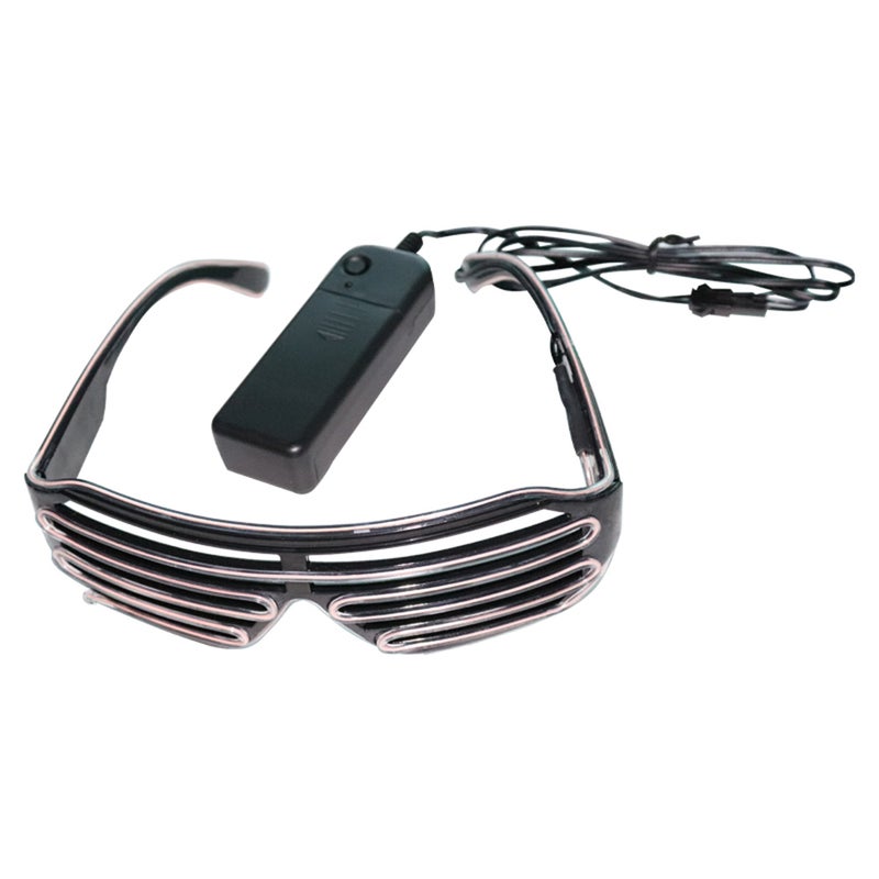 10 Colors Optional Light Up El Wire Neon Rave Twinkle Glowing Party LED Glasses - Image 4