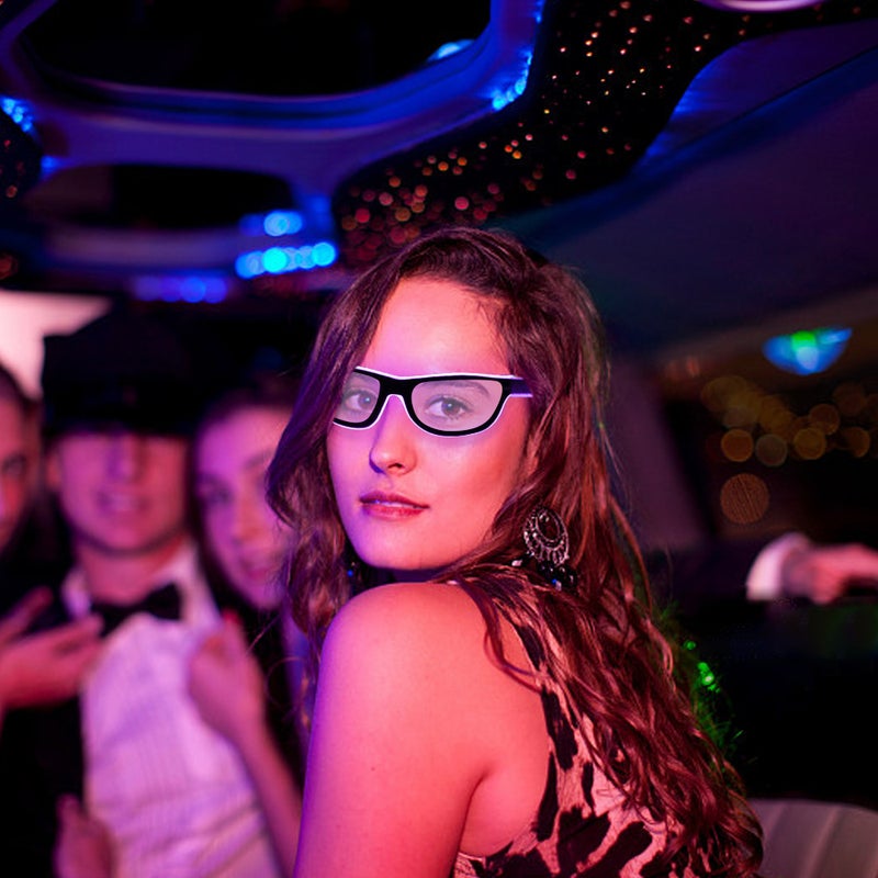 10 Colors Optional Light Up El Wire Neon Rave Twinkle Glowing Party LED Glasses - Image 5