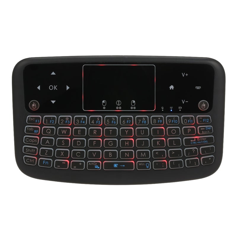 Generic - A36 Mini Wireless Keyboard 2.4G Backlit Air Mouse Touchpad For Android TV Box Smart TV PC PS3 Black - Image 1