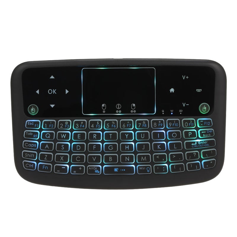 Generic - A36 Mini Wireless Keyboard 2.4G Backlit Air Mouse Touchpad For Android TV Box Smart TV PC PS3 Black - Image 1