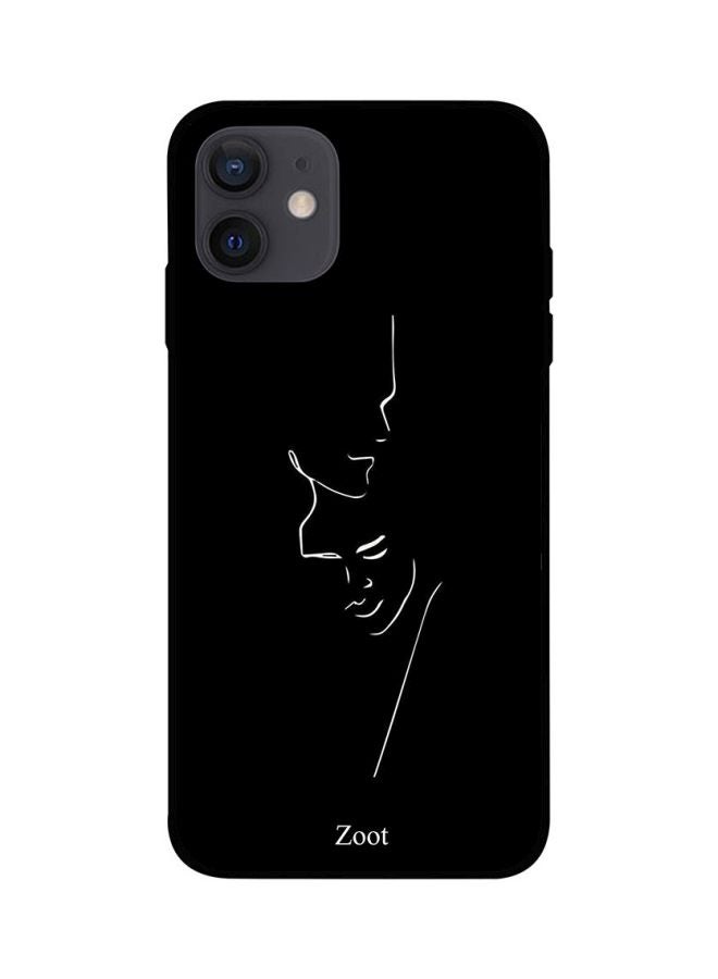 زوت Printed Case Cover -for Apple iPhone 12 Black/White Black/White - Image 1