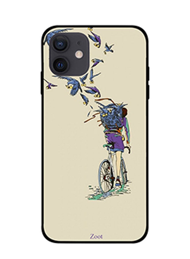 Zoot Printed Case Cover -for Apple iPhone 12 Beige/Purple/Blue Beige/Purple/Blue - Image 1