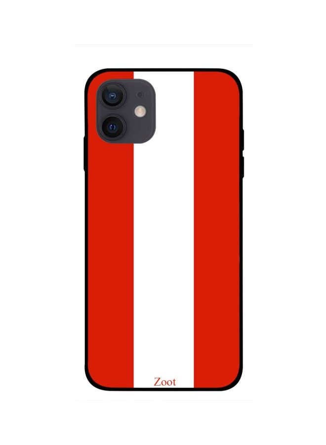 Zoot Colourblock Printed Case Cover -for Apple iPhone 12 Red/White Red/White - Image 1