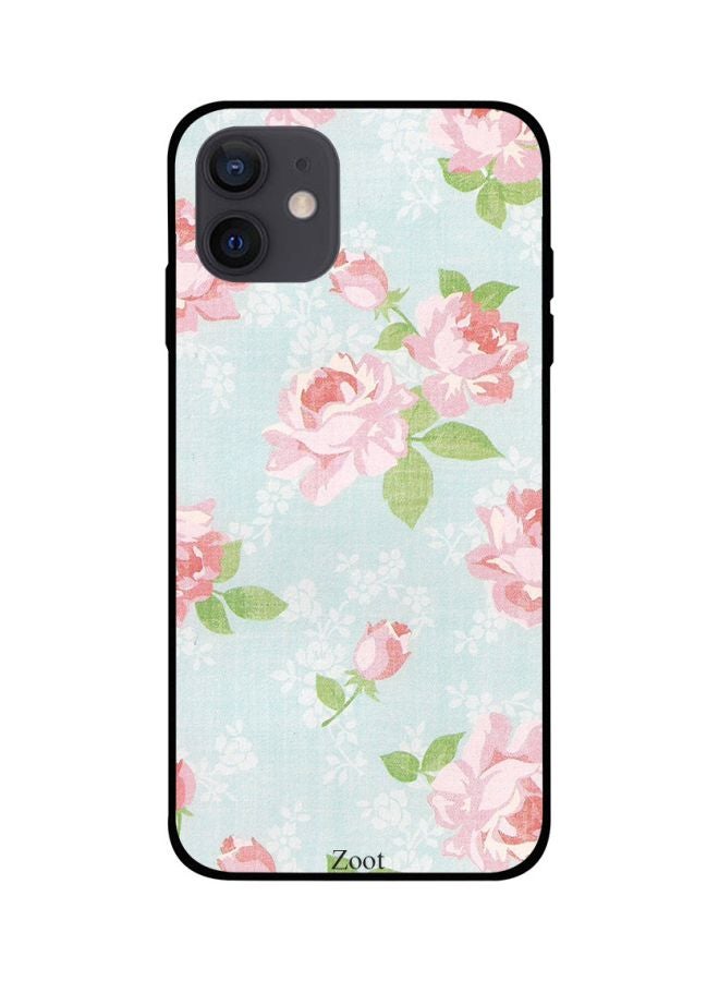 Zoot Flowers Printed Case Cover -for Apple iPhone 12 Blue/Pink/Green Blue/Pink/Green - Image 1