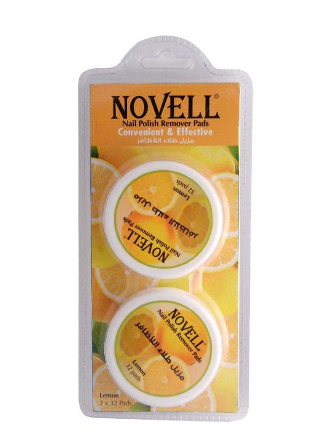 نوفل مجموعة مزيل طلاء أظافر من قطعتين ليموني