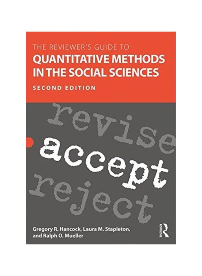 The Reviewer's Guide To Quantitative Methods In The Social Sciences Paperback English - 22 Nov 2018 