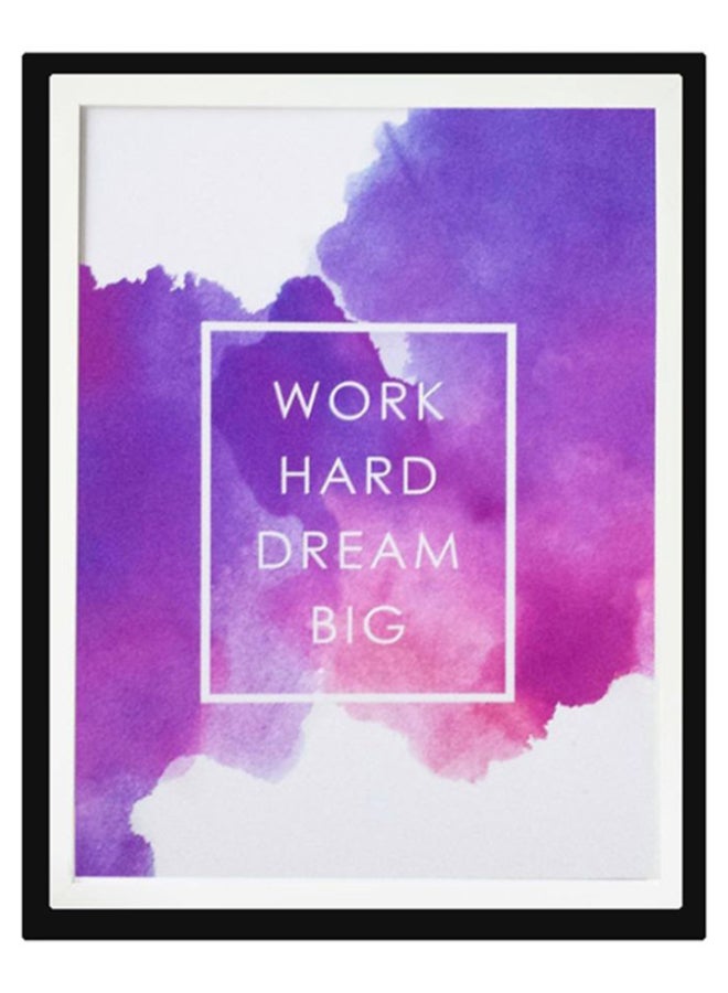 Spoil Your Wall Motivational Quote Wall Poster With Frame Purple/White/Black 30 x 40cm