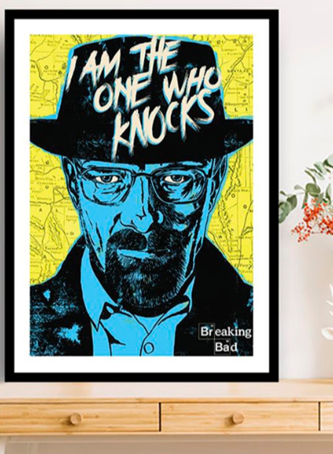 سبويل يور وول ملصق بتصميم مستوحى من سلسلة Breaking Bad مع إطار أزرق/ أسود/ أصفر 40 x 55سم  - Image 2