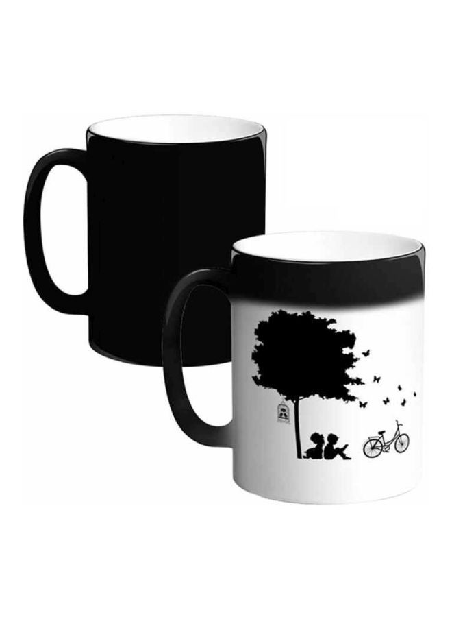 Decalac Printed Ceramic Magic Coffee Mug White/Black