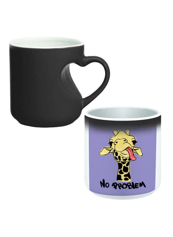 Colour Changing Ceramic Coffee Mug White/Purple/Yellow