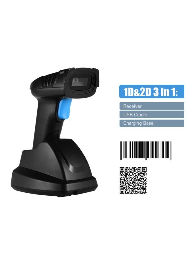 Aibecy - Handheld Barcode Scanner Black/Blue - Image 1