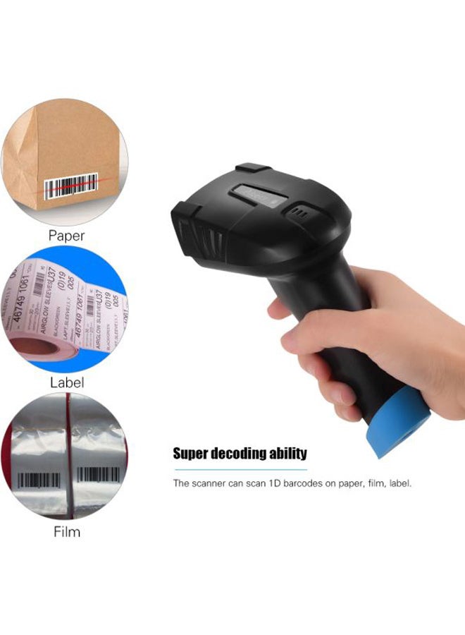 Aibecy - Handheld Barcode Scanner Black/Blue - Image 1