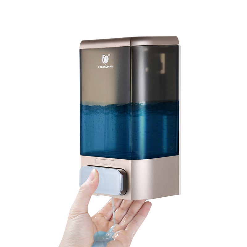 CHUANGDIAN Wall Mounted Manual Soap Dispenser Champagne Gold 1000ml  - Image 1