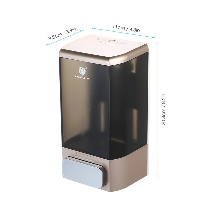 CHUANGDIAN Wall Mounted Manual Soap Dispenser Champagne Gold 1000ml  - Image 2