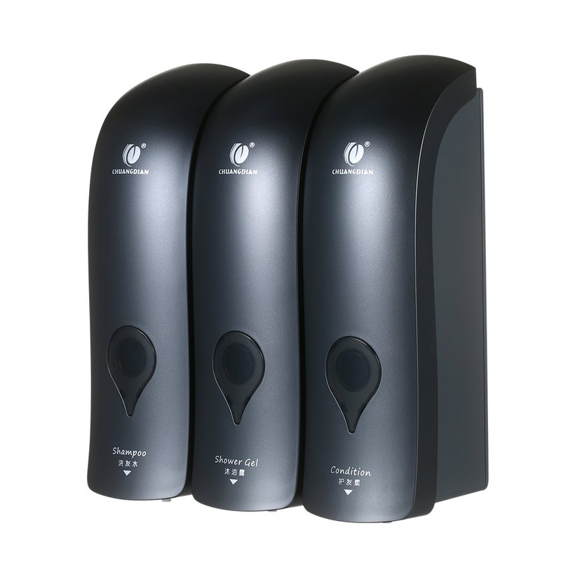 CHUANGDIAN - Wall Mounted Manual Soap Dispenser Grey 300ml - Image 1