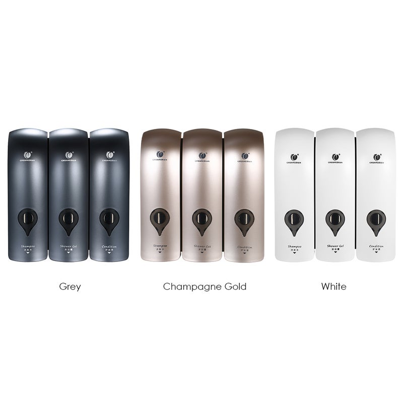 CHUANGDIAN - Wall Mounted Manual Soap Dispenser Grey 300ml - Image 1